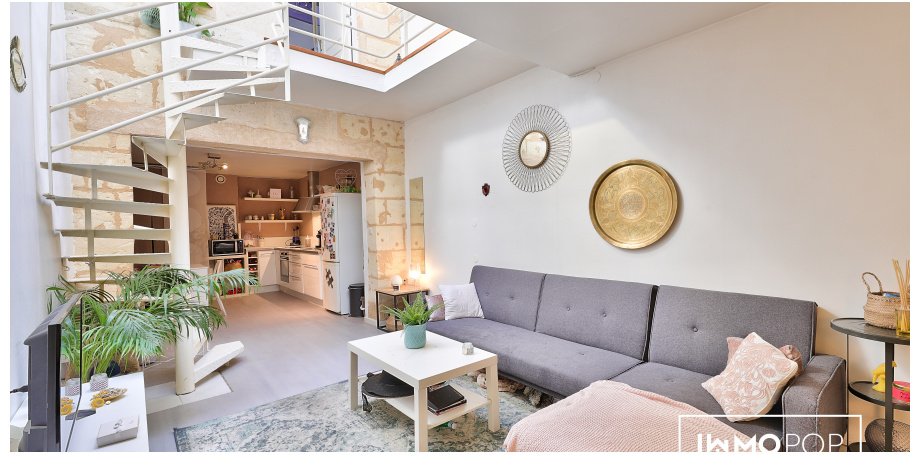 Appartement duplex Type 2  bis de 52 m² + terrasse au centre de Bordeaux