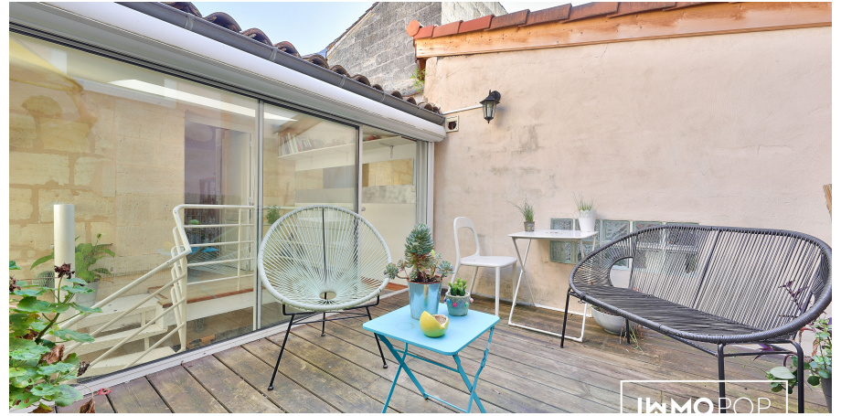 Appartement duplex Type 2  bis de 52 m² + terrasse au centre de Bordeaux